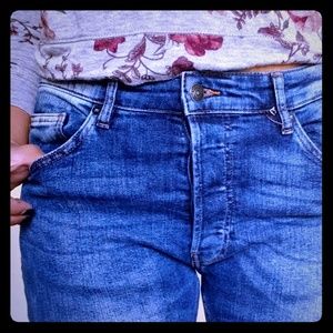 Divided Distressed Denim Blue Jeans